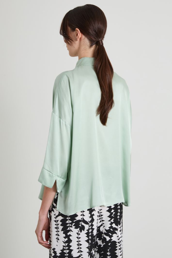 Satin shirt - MINT - Intrend - 4