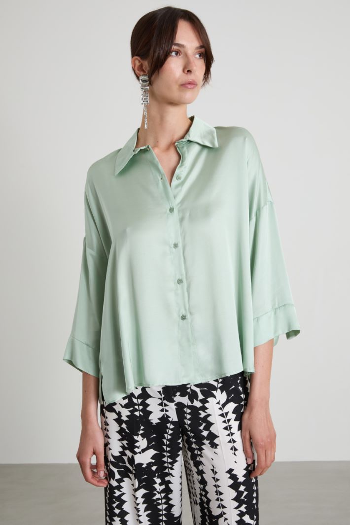 Satin shirt - MINT - Intrend - 2
