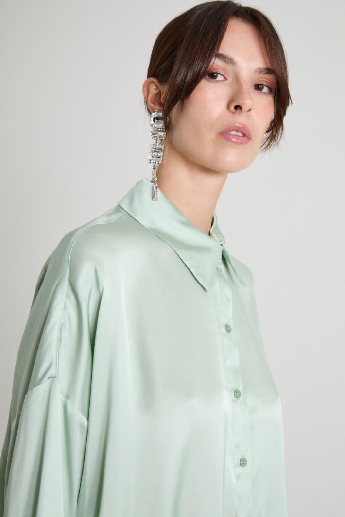Satin shirt - MINT - Intrend - 3