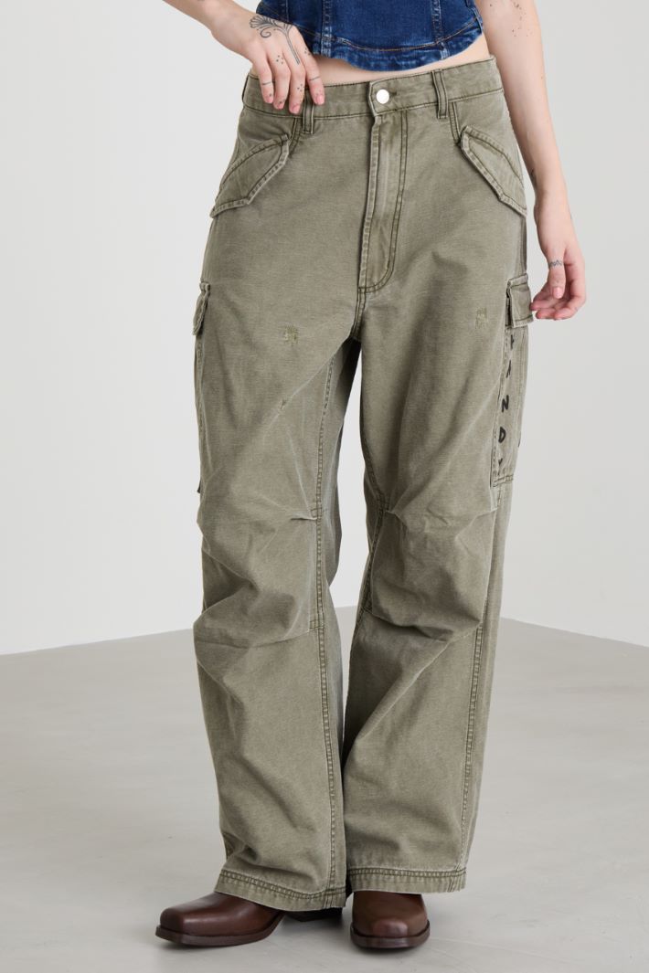 Gabardine cargo trousers Intrend - 2