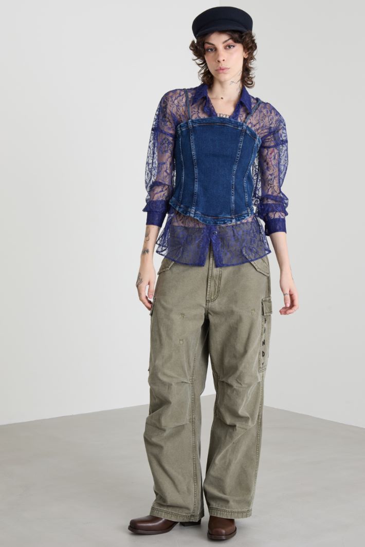 Gabardine cargo trousers Intrend