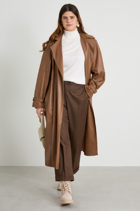 Yarn-dyed flannel trousers Intrend
