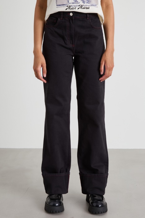 Pantaloni in drill di cotone