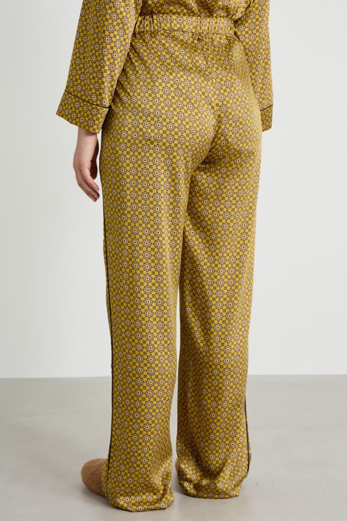 Printed twill trousers Intrend - 3