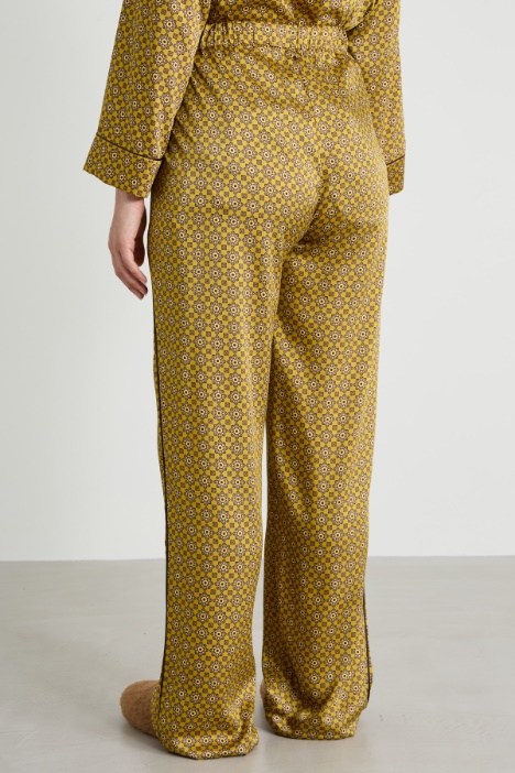 Pantaloni in twill stampato