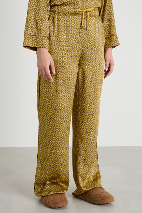 Pantaloni in twill stampato