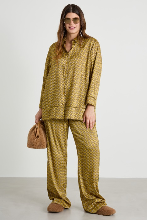 Printed twill trousers Intrend