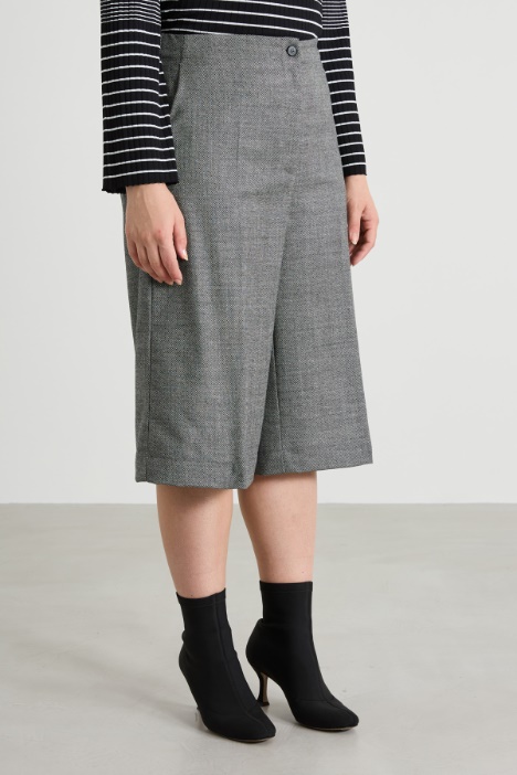 Bermuda in flanella di lana