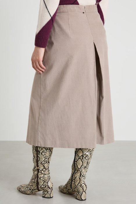 Gonna pantalone in velluto