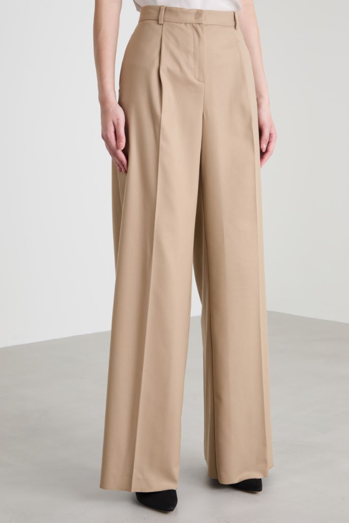 Flannel wide-leg trousers Intrend - 2