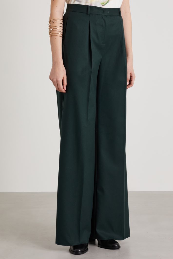 Flannel wide-leg trousers Intrend - 2