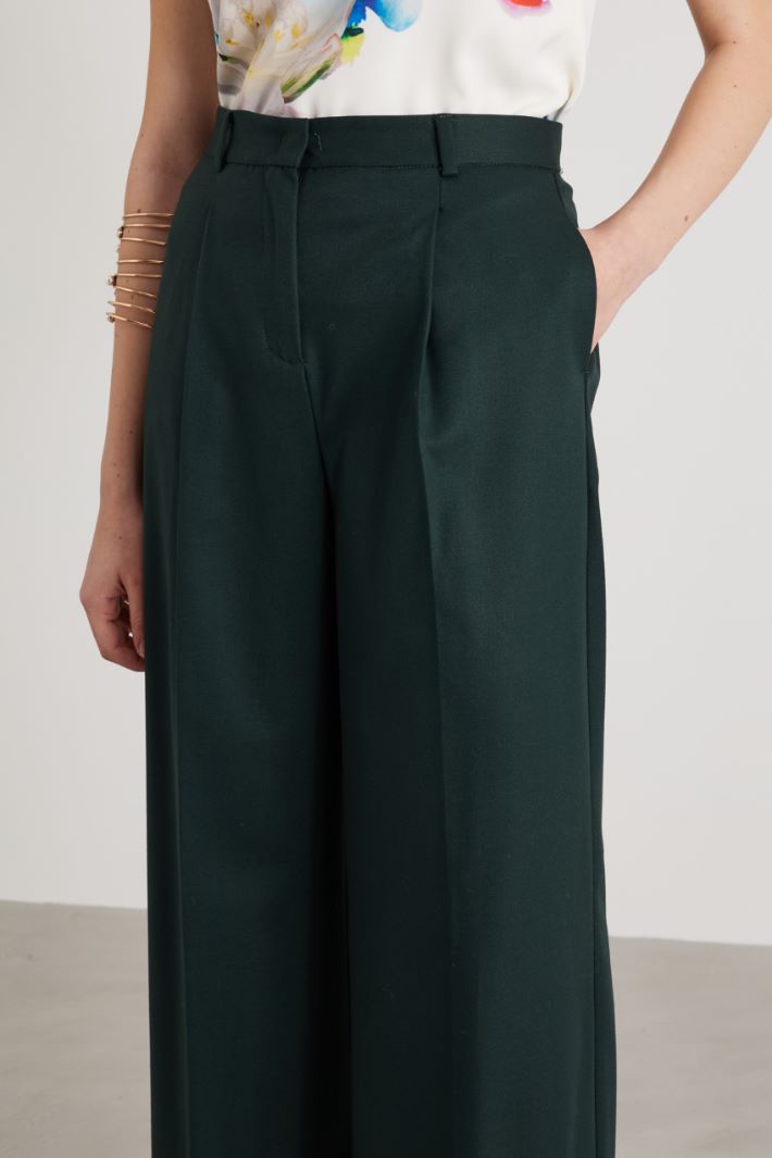 Flannel wide-leg trousers Intrend - 4