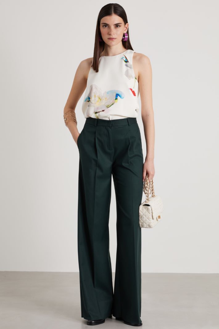 Flannel wide-leg trousers Intrend