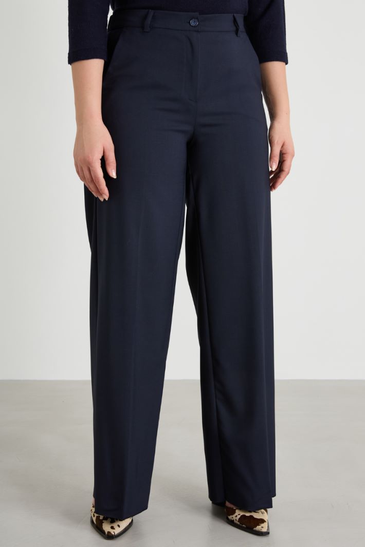 Fluid gabardine trousers Intrend - 2