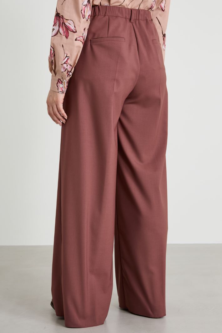 Fluid gabardine trousers Intrend - 3