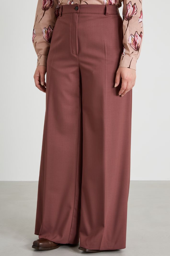 Fluid gabardine trousers Intrend - 2