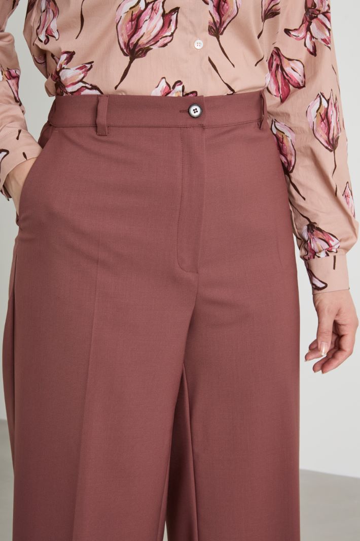 Fluid gabardine trousers Intrend - 4