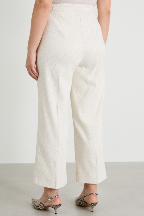 Pantaloni jacquard lamé