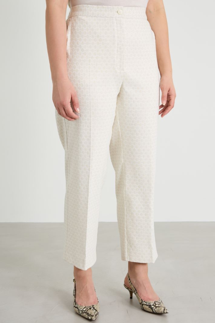 Lurex jacquard trousers Intrend - 2