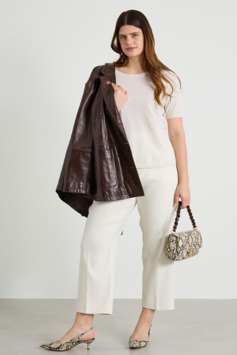 Lurex jacquard trousers Intrend