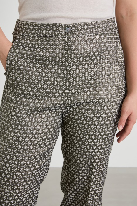 Pantaloni jacquard lamé
