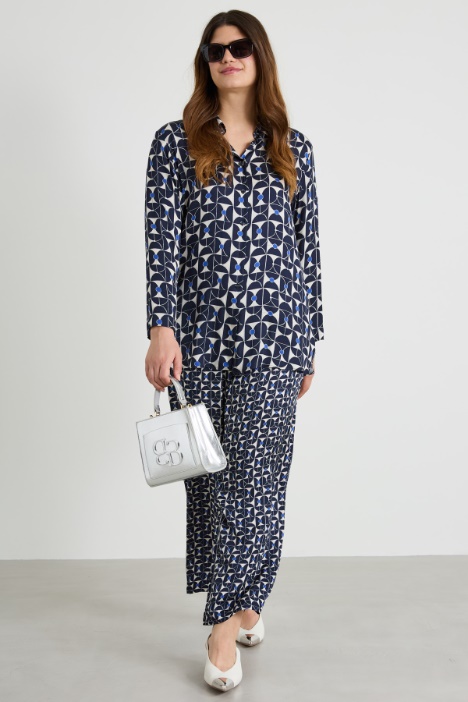 Pantaloni in twill stampato Intrend