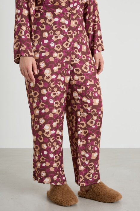 Pantaloni in twill stampato