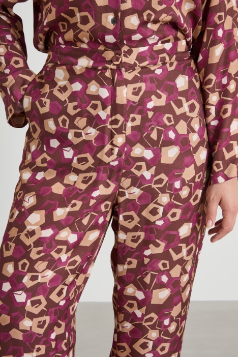 Pantaloni in twill stampato