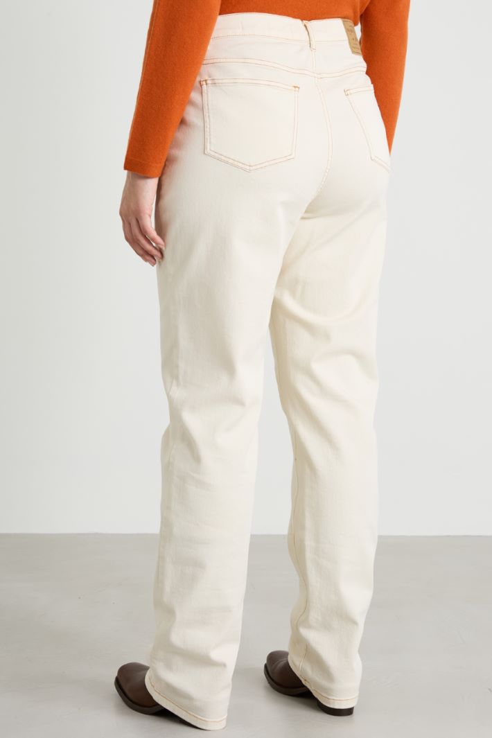 Cotton bull denim trousers Intrend - 3