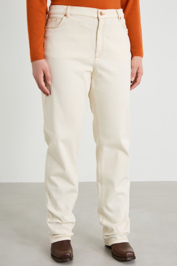 Cotton bull denim trousers Intrend - 2