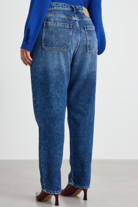 Vaqueros de denim de mezcla de algodón