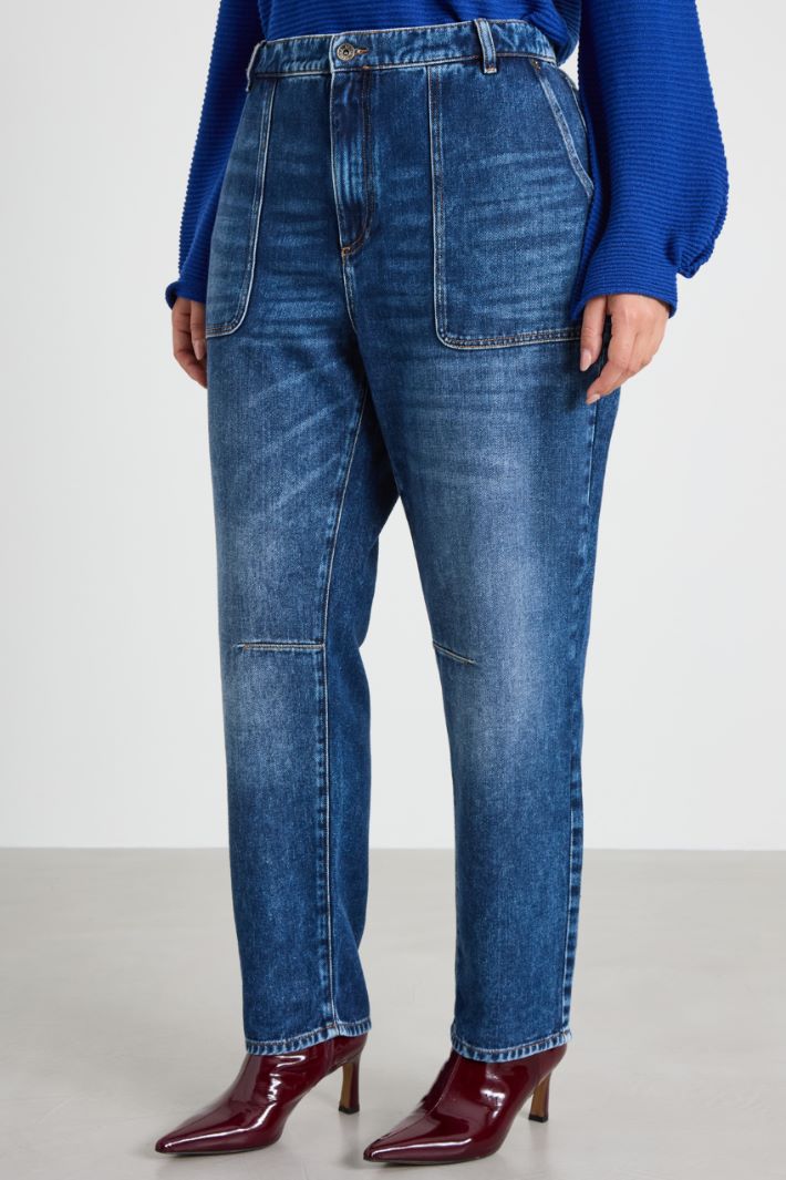 Jeans in denim di misto cotone