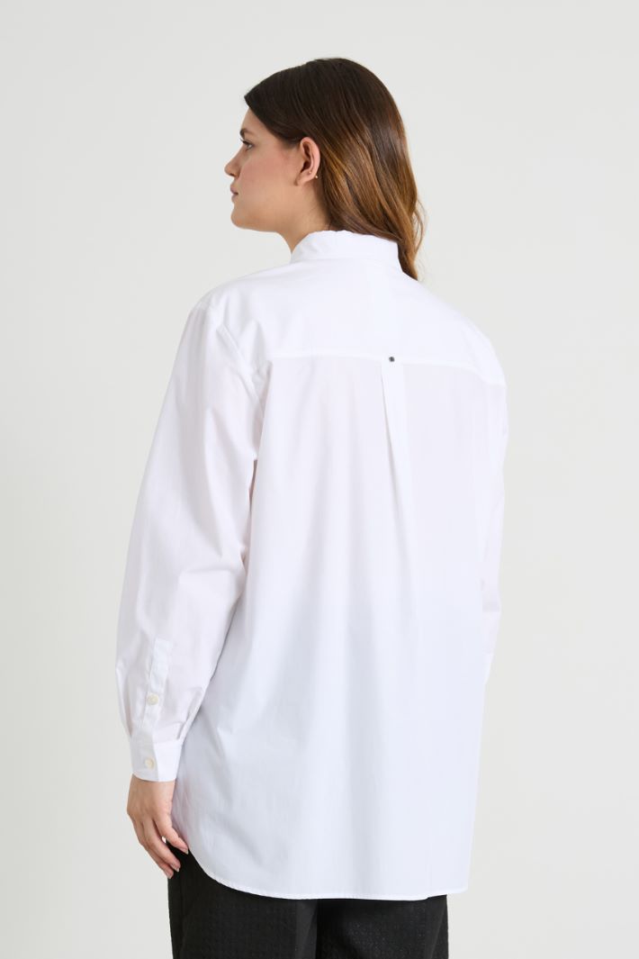 Embroidered poplin shirt Intrend - 2