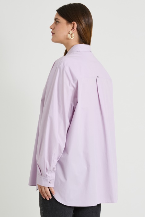 Camicia in popeline con ricamo