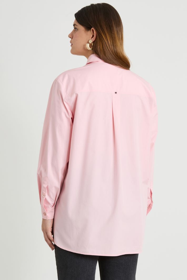 Embroidered poplin shirt Intrend - 2