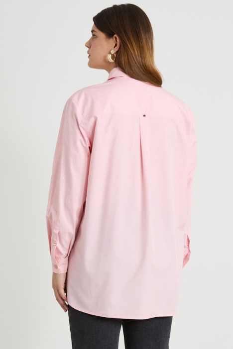 Camicia in popeline con ricamo