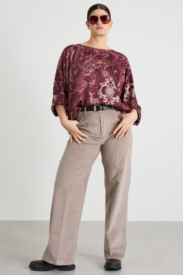 Printed twill blouse Intrend - 3