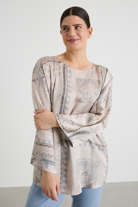 Printed twill blouse Intrend
