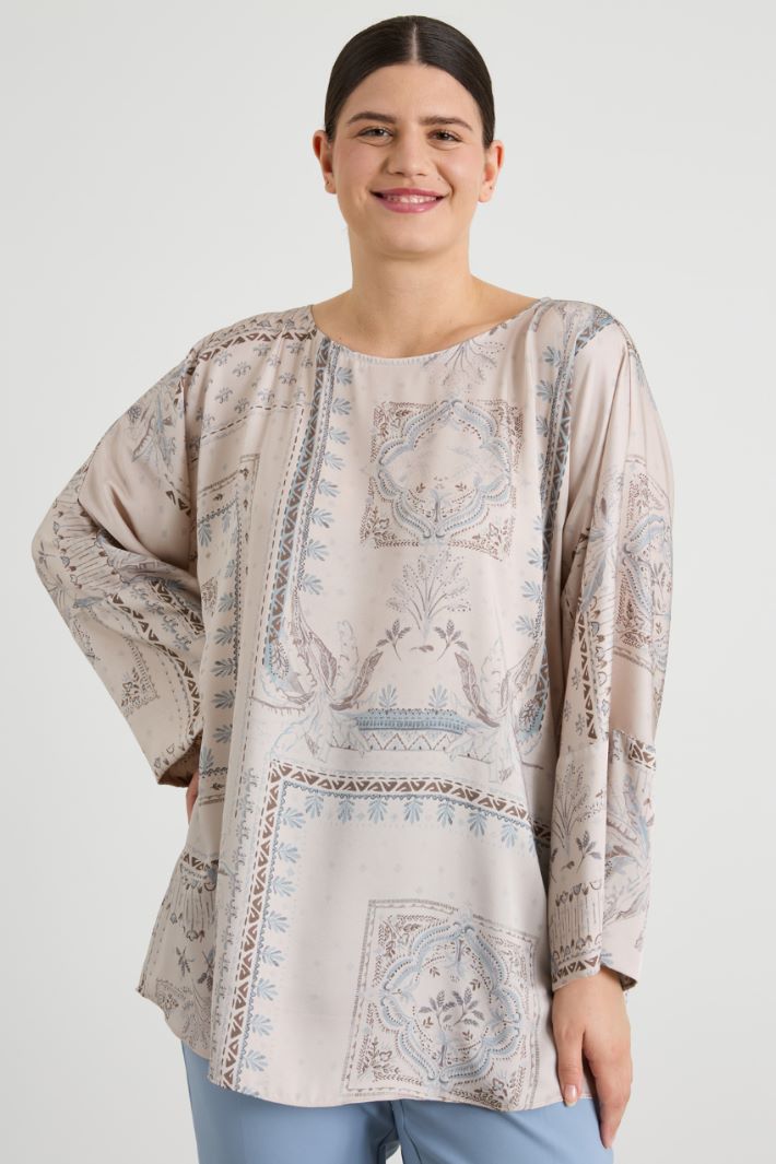 Printed twill blouse Intrend - 4