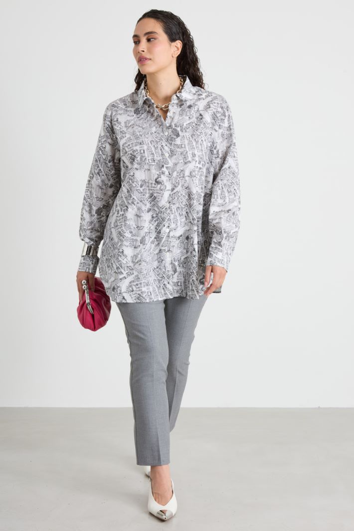 Cotton poplin shirt Intrend - 3