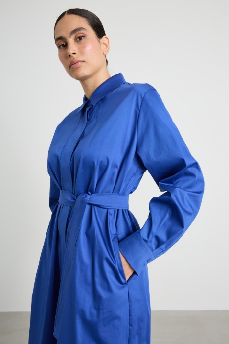 Abito in raso di cotone