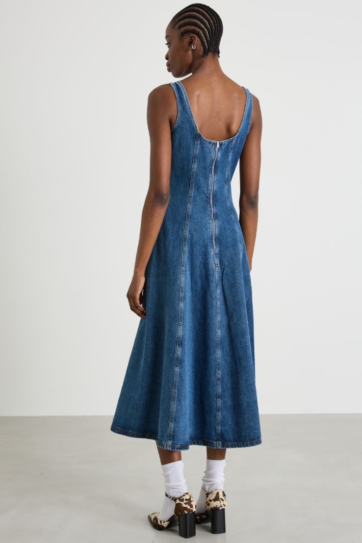 Abito lungo in denim Intrend - 3