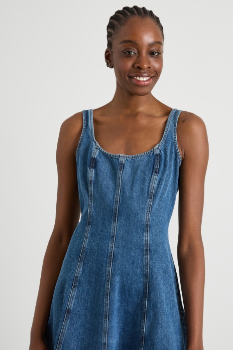 Abito lungo in denim