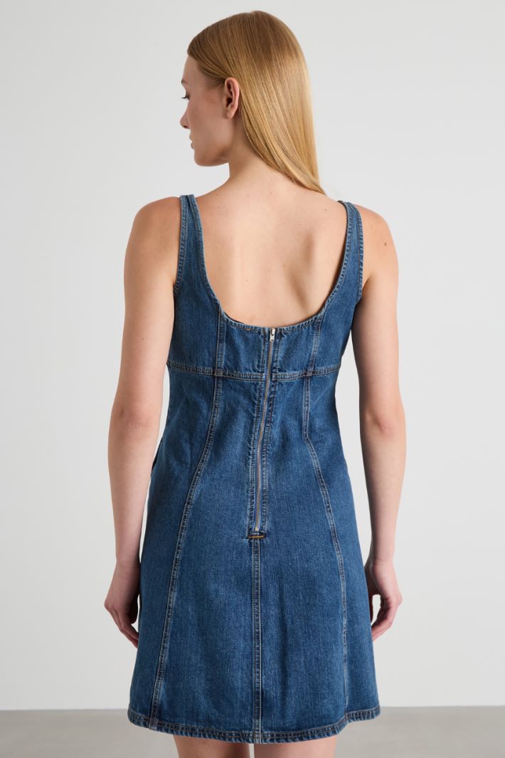 Mini dress in denim Intrend - 3