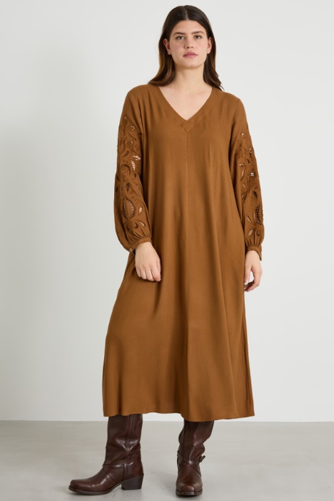 Abito in twill di viscosa