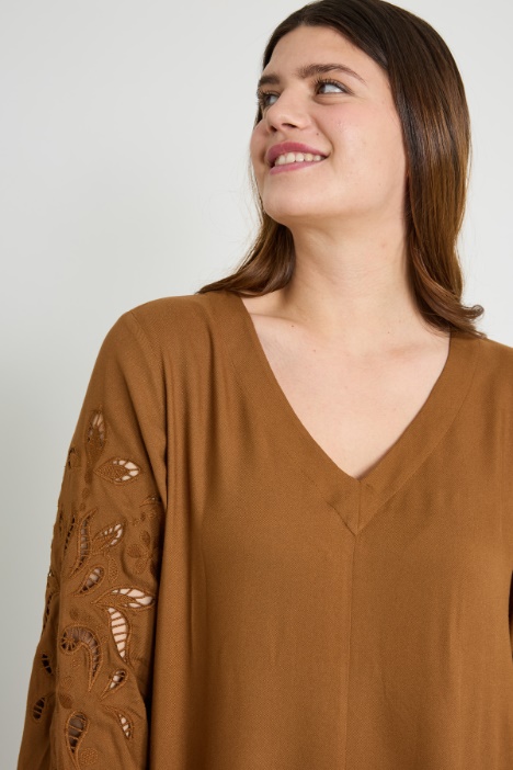 Abito in twill di viscosa