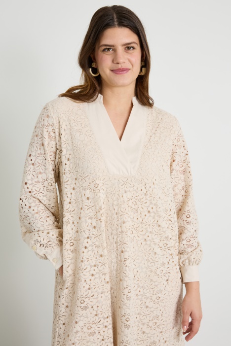 Abito in pizzo e cotone