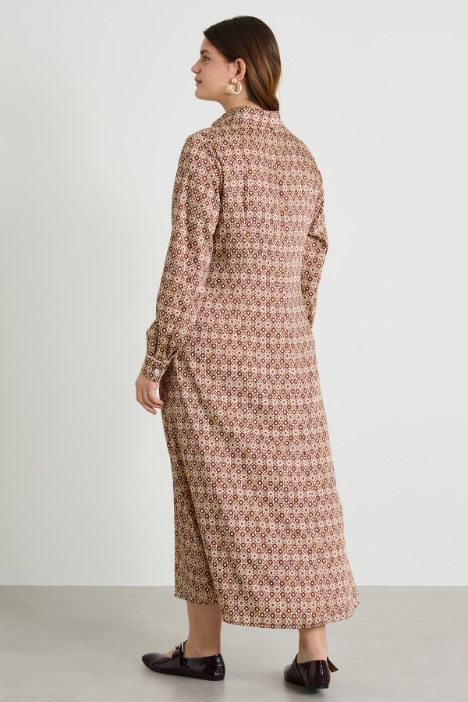 Abito in twill stampato