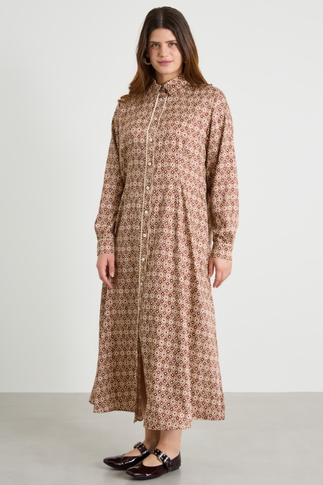 Abito in twill stampato