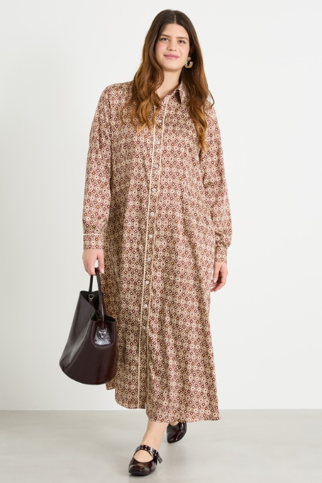 Printed twill dress Intrend